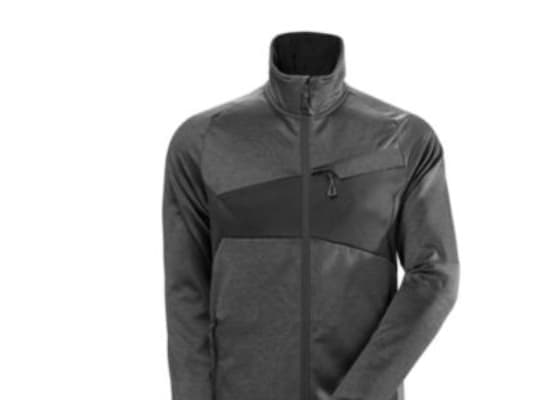 Mascot striktrøje M - lynlås, mørk antracit/sort, accelerate,18105-951-1809