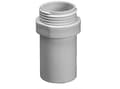 Pikkukuva 4 / 4: Purus suora siirtymä Ø32 mm, pituus 65 mm, jossa on 1" ulkokierre, valkoista PP:tä