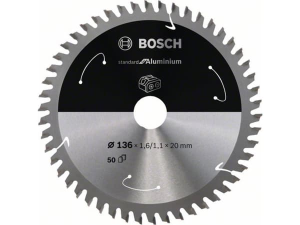 Bosch RUNDSAVKLINGE BATTERI STD ALU 136X20MM 50T