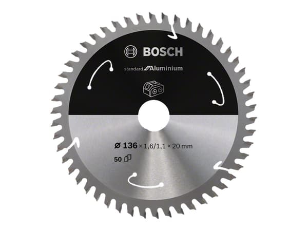 Bosch RUNDSAVKLINGE BATTERI STD ALU 136X20MM 50T