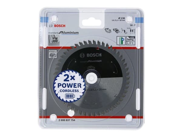 Bosch RUNDSAVKLINGE BATTERI STD ALU 136X20MM 50T
