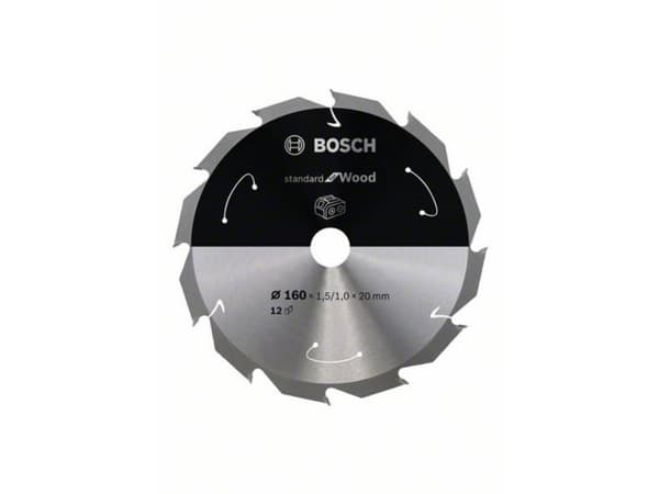 Bosch RUNDSAVKLINGE ACCU STD TRÆ 160X20MM 12T
