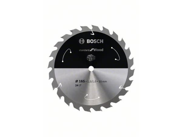 Bosch RUNDSAVKLINGE ACCU STD TRÆ 165X10MM 24T