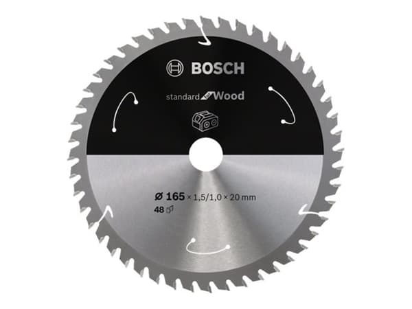Bosch RUNDSAVKLINGE ACCU STD TRÆ 165X20MM 48T