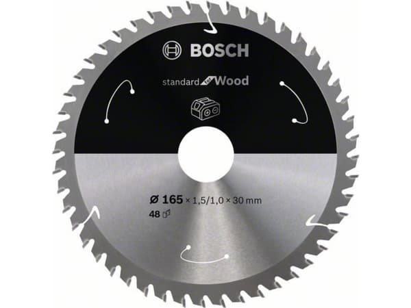 Bosch RUNDSAVKLINGE ACCU STD TRÆ 165X30MM 48T