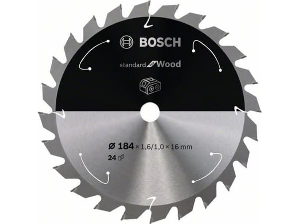 Bosch RUNDSAVKLINGE ACCU STD TRÆ 184X16MM 24T