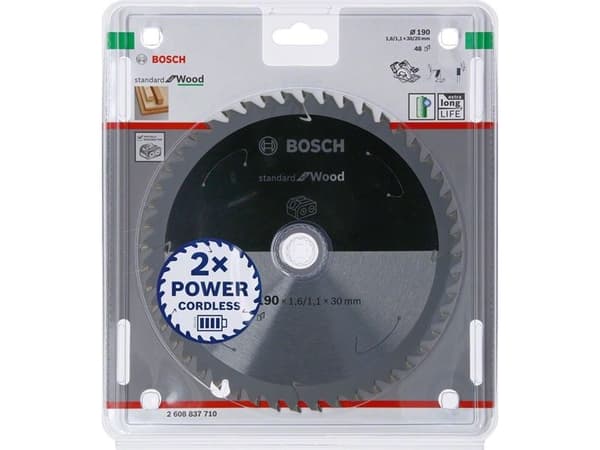 Bosch RUNDSAVKLINGE ACCU STD TRÆ 190X30MM 48T 48T