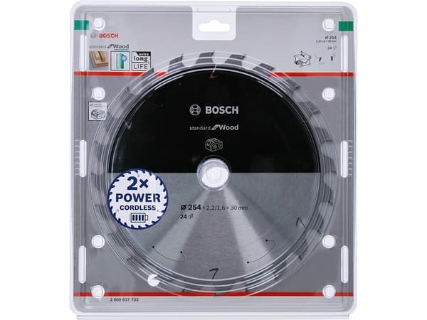 Bosch RUNDSAVKLINGE ACCU STD TRÆ 254X30MM 24T