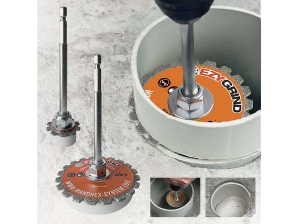 Mandrex EzyGrind rörklippare - T/Ø40-80mm PVC-rör, diamantbelagd, t/cutting
