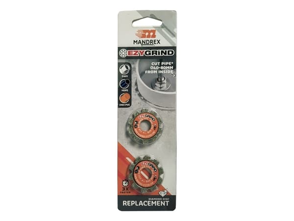 Mandrex EzyGrind skæreskive - T/Mandrex Ezygrind rørskærer Ø40-80mm, pakke a 2stk