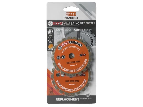 Mandrex EzyGrind skæreskive - T/Mandrex Ezygrind rørskærer Ø90-150mm, pakke a 2stk