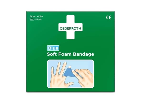 Cederroth Soft Foam Bandage Blå 6 cm x 4,5m