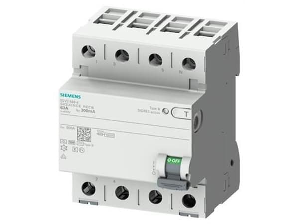HPFI 4-napainen tyyppi B 63A 30 mA 400VAC korttidsforsinket
