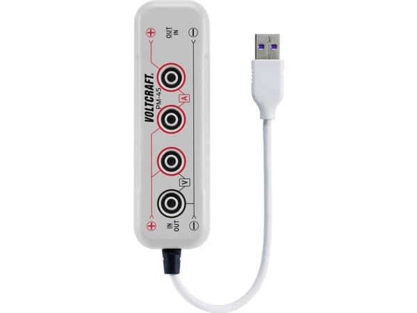 VOLTCRAFT Adapterstecker PM-45 USB Power-Meter PM-45, VC-8580385 (VC-8580385)