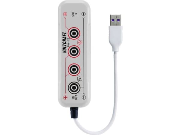 VOLTCRAFT Adapterstecker PM-45 USB Power-Meter PM-45, VC-8580385 (VC-8580385)