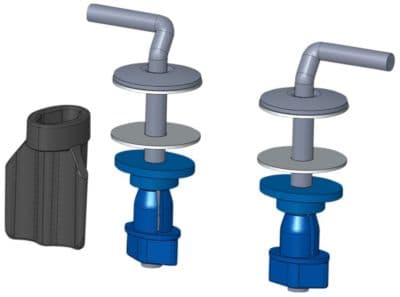 gångjärn för toalettsits - passar till Estelle-sitsen 615531100