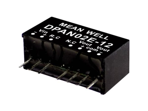MEAN WELL DPAN02A-12, 2 W, 12 V, 0,083 A, RoHS, 2576 pk
