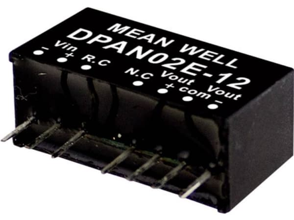 MEAN WELL DPAN02B-05, 18 - 36 V, 2 W, 5 V, 0.2 A, RoHS, 2576 kpl, 2576 pk