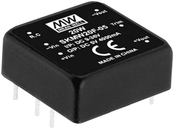 MEAN WELL SKMW20F-05, 20 W, 5 V, 4 A, RoHS, 18 g, 300 styck