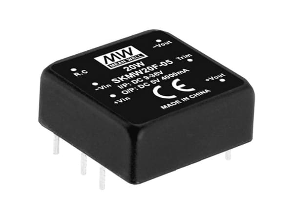 MEAN WELL SKMW20F-05, 20 W, 5 V, 4 A, RoHS, 18 g, 300 styck