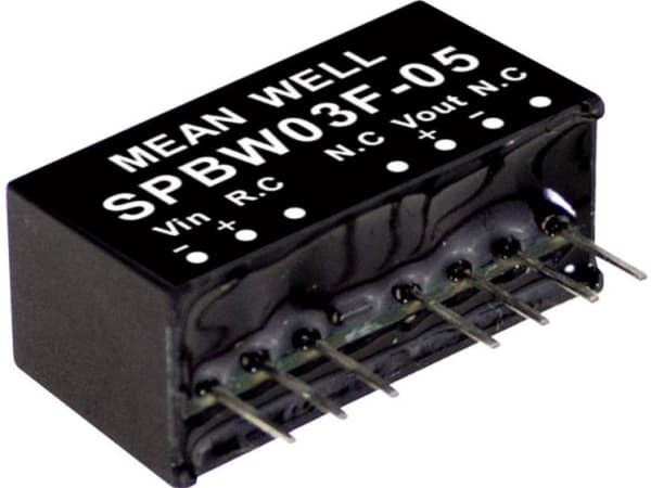 MEAN WELL SPBW03F-15, 3 W, 15 V, 0,2 A, RoHS, 2576 kpl, 2576 pk