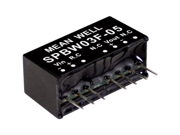 MEAN WELL SPBW03G-15, 18 - 75 V, 3 W, 15 V, 0.2 A, RoHS, 2576 kpl, 2576 pk