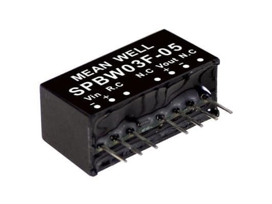 MEAN WELL SPBW03G-15, 18 - 75 V, 3 W, 15 V, 0.2 A, RoHS, 2576 kpl, 2576 pk