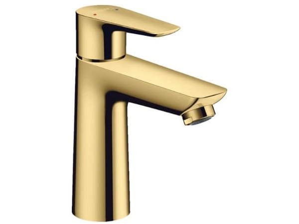 HG Talis E 110 HV-armatur - med løft-op bundventil, Poleret guld-optik