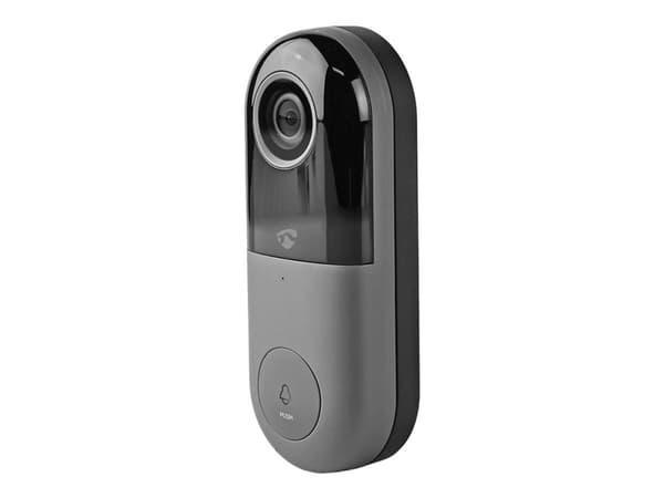 Nedis Wi-Fi Smart Video Doorbell - Dörrklocka - trådlös - Wi-Fi - 2.4 - 2.484 GHz - grå
