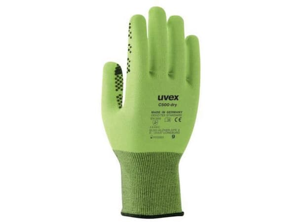 Uvex C500 dry, Grønn, Voksen, Voksen, Unisex, 1 stykker, Polyethylen, Viskose, Polyamid, Fiberglass