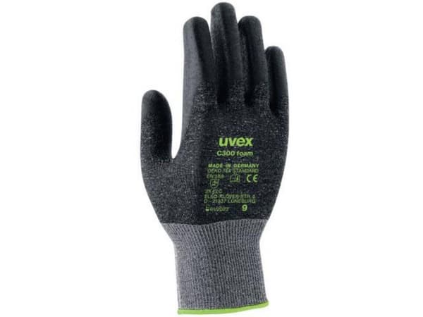 Uvex C300 foam, Sort, Grå, Voksen, Voksen, Unisex, 1 stykker, Fiberglass, Polyamid, Polyethylen, Viskose
