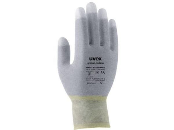Uvex 60556, Tehdaskäsineet, Harmaa, EUE, Hiili, Polyamidi
