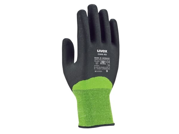 Uvex C500 XG, Antrasitt, Limefarget, Grønn, Grå, Voksen, Voksen, Unisex, Polyethylen, Viskose, Fiber, Polyamid