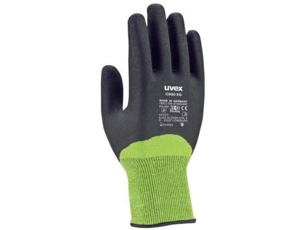 Uvex C500 XG, Antrasitt, Limefarget, Grønn, Grå, Voksen, Voksen, Unisex, Polyethylen, Viskose, Fiber, Polyamid