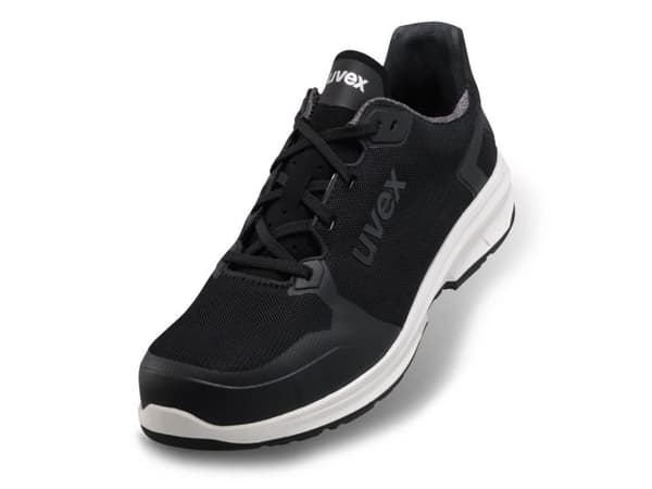 Uvex 65942, Unisex, Voksen, Vernejoggesko, Sort, Hvit, ESD, P, S1, SRC, Lisselukking