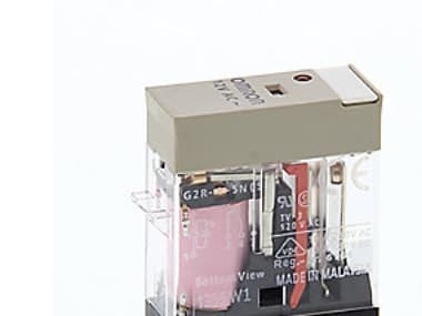 Relä, plug-in, 5-stift, SPDT, 10A, mek- och LED-indikatorer, etikettfunktion G2R-1-SN 230AC(S)
