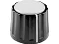 Pikkukuva 1 / 2: Mentor 332.41 Nuppi painikemerkinnällä Musta (Ø x K) 20 mm x 15 mm 1 kpl 1 kpl