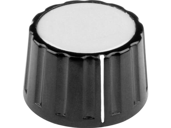 Mentor 333.61 Nuppi painikemerkinnällä Musta (Ø x K) 28 mm x 17 mm 1 kpl 1 kpl