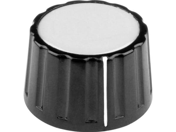 Mentor 333.61 Nuppi painikemerkinnällä Musta (Ø x K) 28 mm x 17 mm 1 kpl 1 kpl