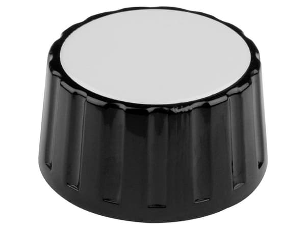 Mentor 334.61 Nuppi painikemerkinnällä Musta (Ø x K) 36 mm x 18,5 mm 1 kpl 1 kpl