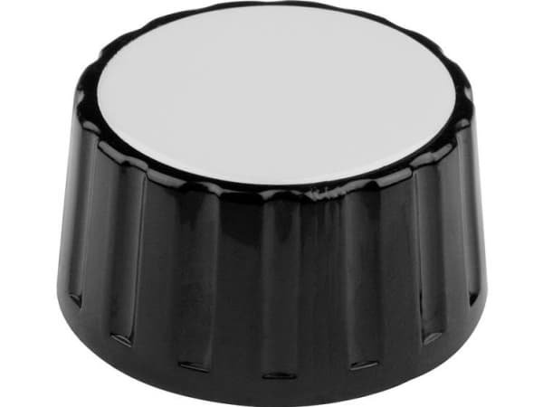 Mentor 334.61 Nuppi painikemerkinnällä Musta (Ø x K) 36 mm x 18,5 mm 1 kpl 1 kpl