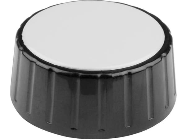 Mentor 335.61 Nuppi painikemerkinnällä Musta (Ø x K) 48 mm x 19 mm 1 kpl