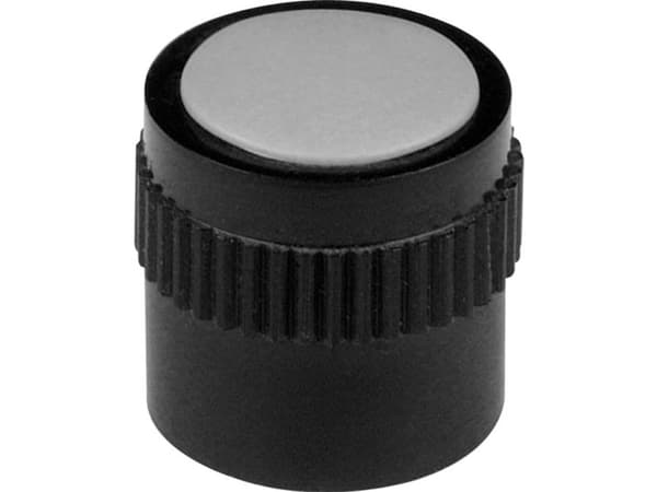 Mentor 4134.603 Nuppi painikemerkinnällä Musta (Ø x K) 35,7 mm x 18 mm 1 kpl 1 kpl