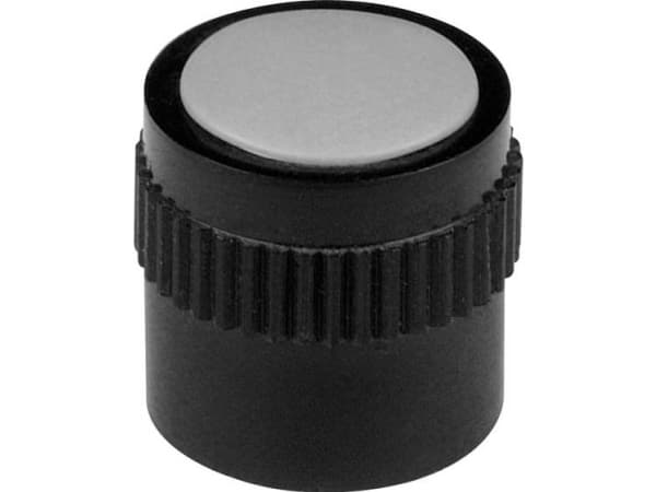 Mentor 4134.603 Nuppi painikemerkinnällä Musta (Ø x K) 35,7 mm x 18 mm 1 kpl 1 kpl