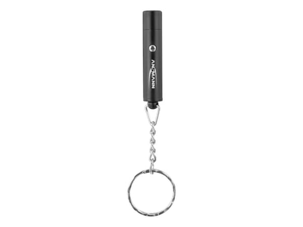 Ansmann 1600-0272, Avaimenperätaskulamppu, Musta, Alumiini, Painikkeet, LED, 1 lamppua