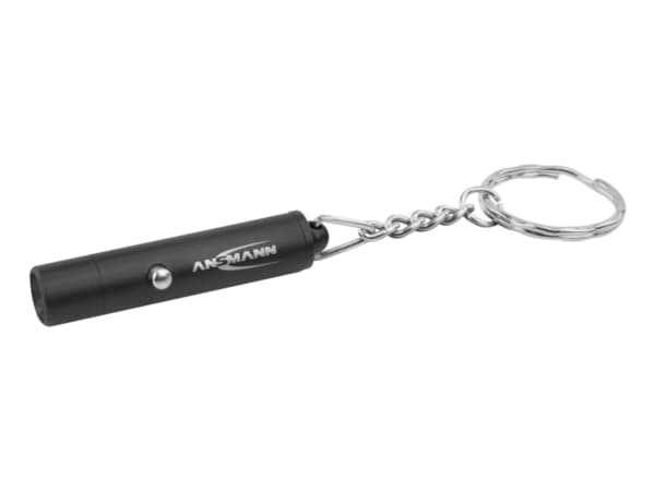 Ansmann 1600-0272, Avaimenperätaskulamppu, Musta, Alumiini, Painikkeet, LED, 1 lamppua