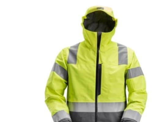 Snickers 2-lags vandtæt skaljakke, 1330 High-Vis gul, kl.3, L