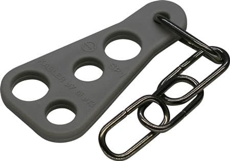 SP1 Ø7-13MM 4 kaapelille, polypropyleenistä valmistettu solmuketju ruostumatonta terästä.