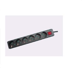 Microconnect GRU0063B, 3 m, Sisätila, Tyyppi F, Tyyppi F, Musta, 6 AC-pistorasia(a)