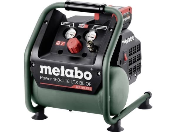 Metabo POWER 160-5 18 LTX BL OF - Tryckluftspump - sladdlös - oljefri - 70 l/min - 5 liter - 120 l/min - inget batteri - 18 V - SOLO
